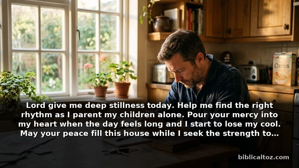 Short Biblical Prayer for Single Fathers to Find Daily Patience