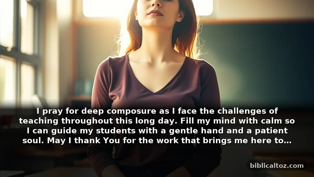 Short Biblical Prayer for Teachers to Find Daily Patience