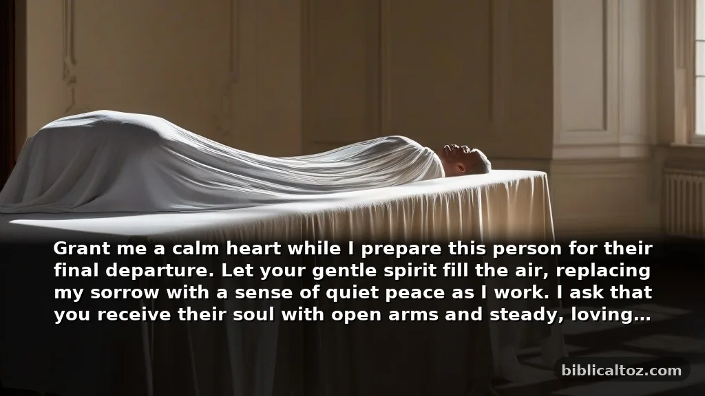 Short Christian prayer before washing the deceased for peace of mind