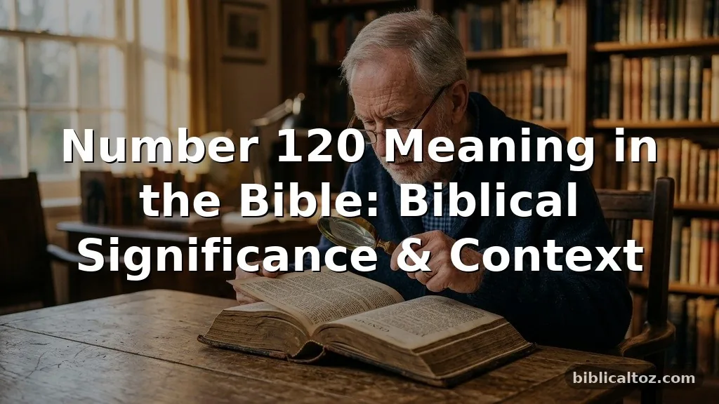 number 120 meaning in the Bible