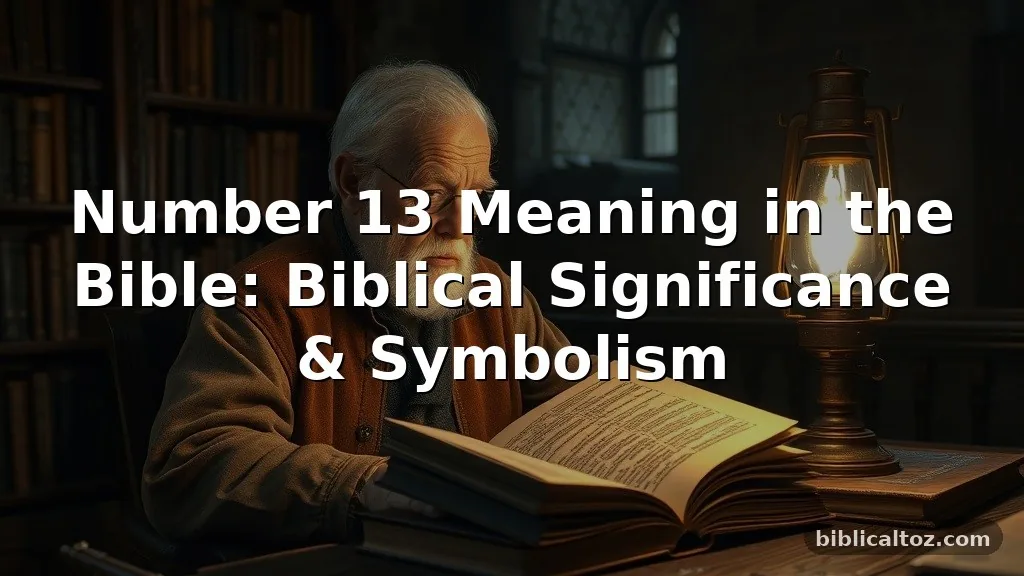 Number 13 Meaning in the Bible
