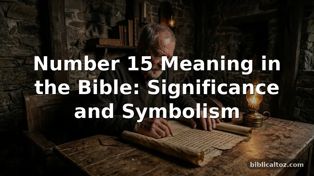 number 15 meaning in the Bible