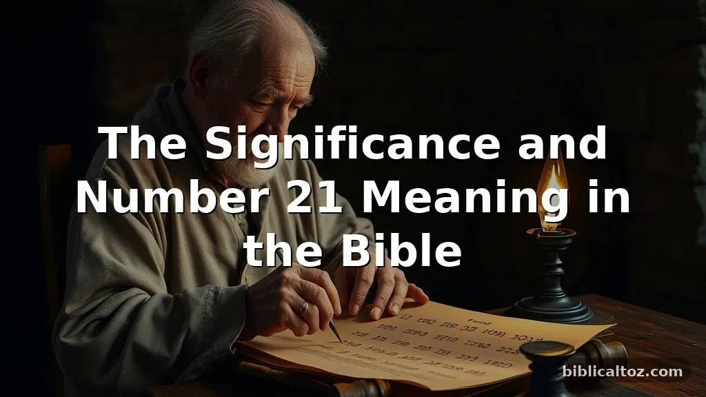number 21 meaning in the Bible