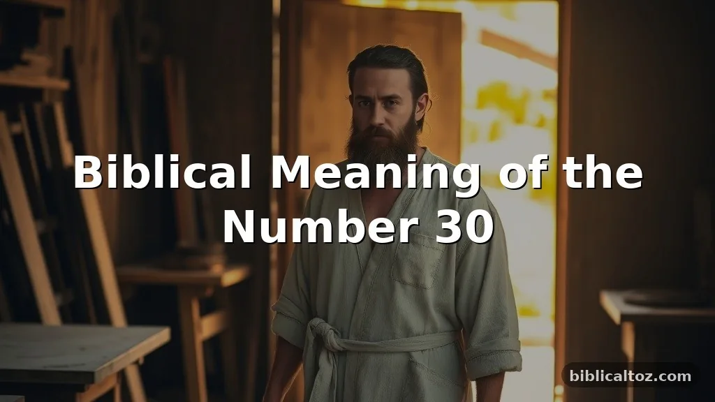 number 30 meaning in the Bible