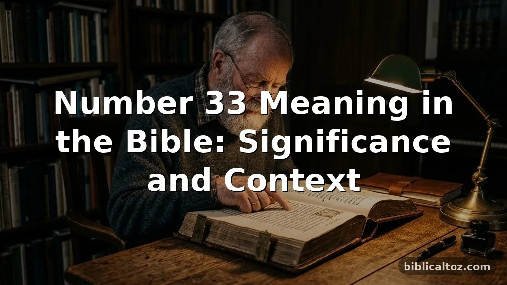 number 33 meaning in the Bible