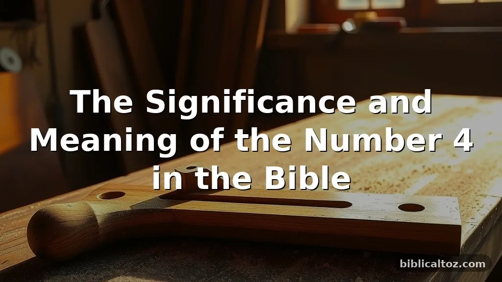 number 4 meaning in the Bible