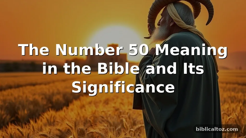 number 50 meaning in the Bible