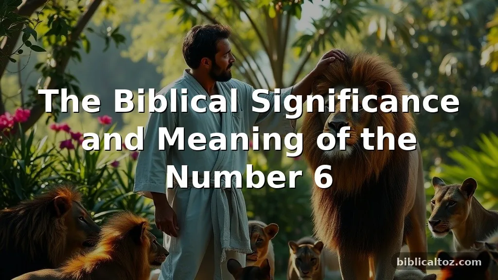 number 6 meaning in the Bible