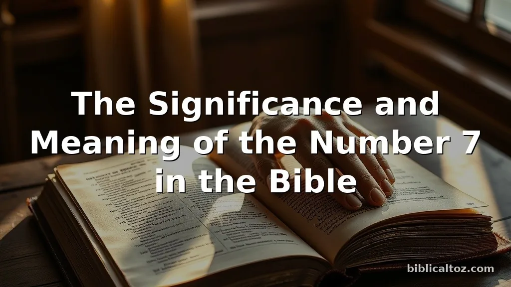 number 7 meaning in the Bible