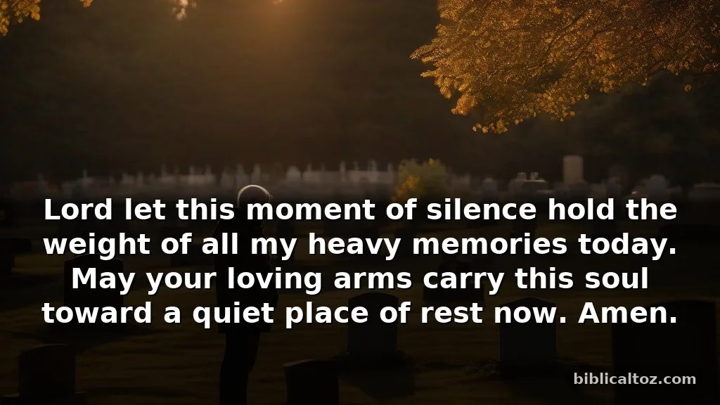 Short prayer after burial for a quick moment of peace