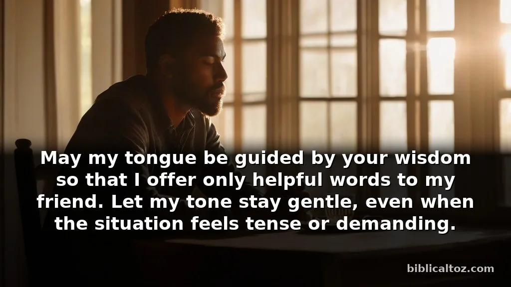 A scriptural prayer before a difficult conversation for patience and spirit led speech