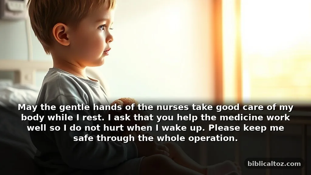 Simple Prayer Before a Medical Procedure for Kids