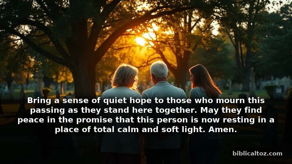 Heartfelt words for a prayer before burial to comfort the family