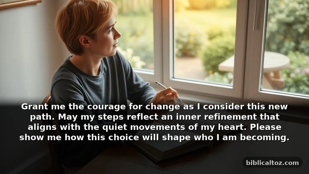 Biblical reflections for a prayer before making a big decision about personal growth