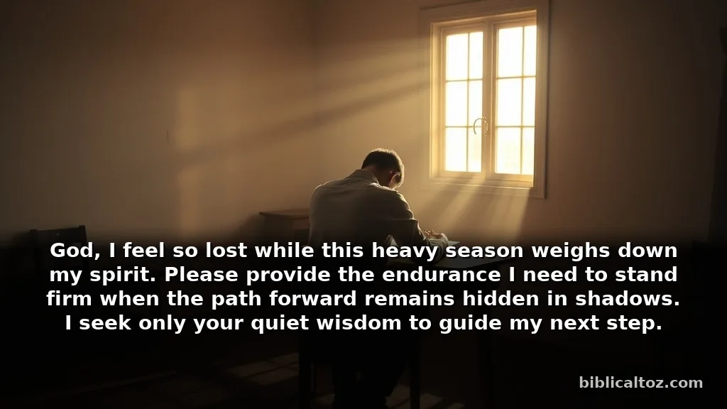 Heartfelt prayers before making a big decision during difficult seasons