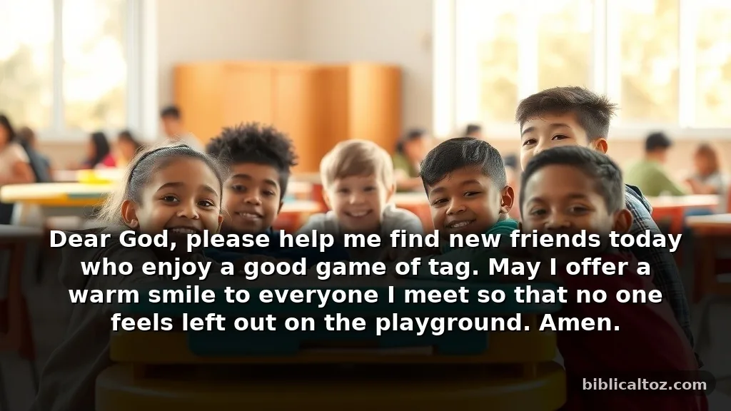 Cute prayer before school for kids to build friendships