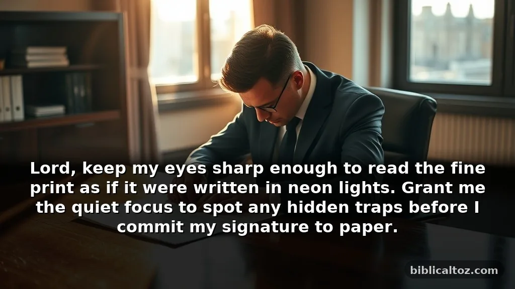 Clever ways to use a prayer before signing a contract as a legal buffer