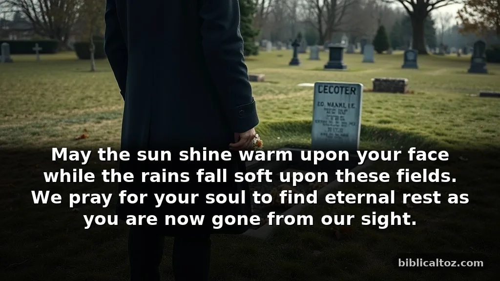 How to include an Irish blessing in a prayer during burial