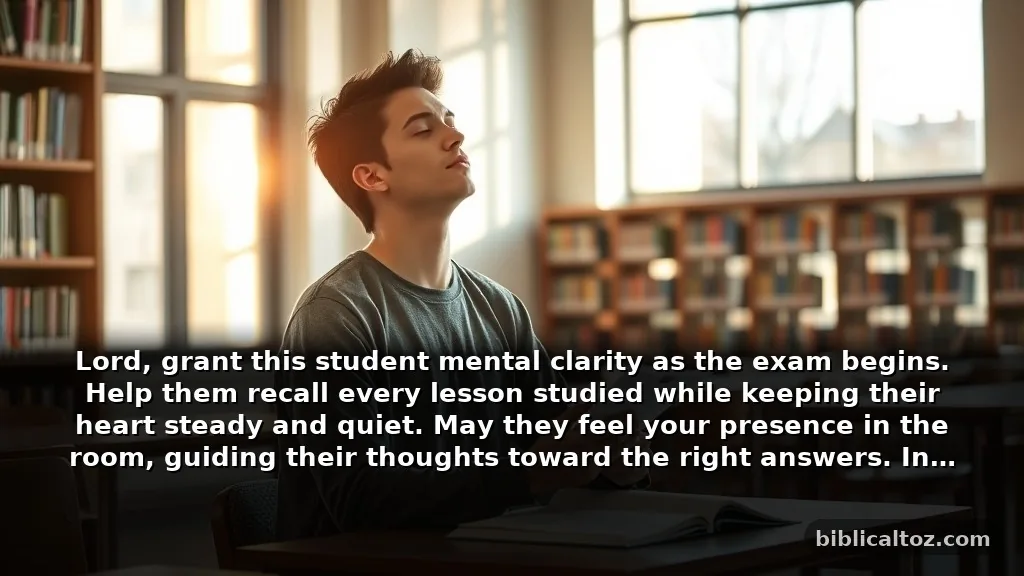 Short Prayer for College Students Before Exams