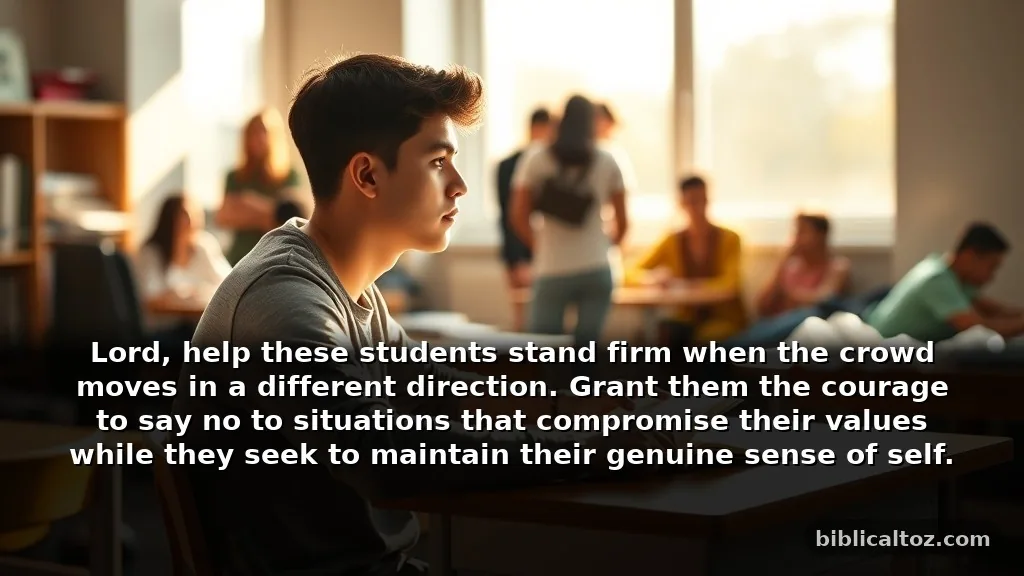 Thoughtful Prayer for College Students Navigating Peer Pressure