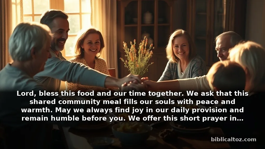 Short prayer for family blessings to recite at mealtimes