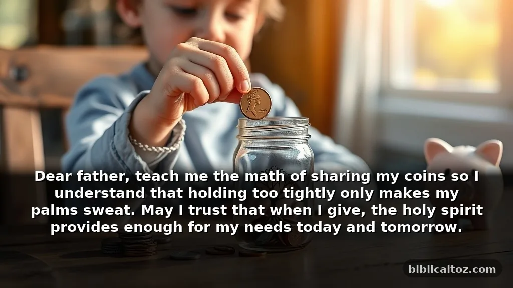 Clever prayer for financial stability to teach kids