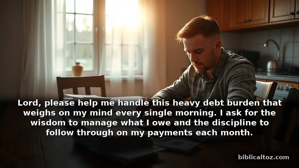 Prayer for financial stability when facing debt