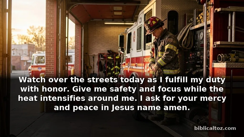 Short prayer for firefighters to recite on the go