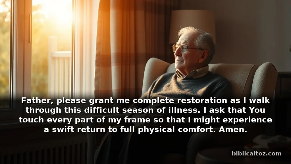 Simple Prayer for God's Favor Concerning Physical Healing