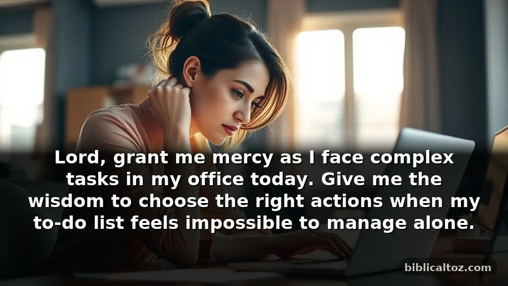 Daily Prayer for God's Mercy for Guidance in Your Work