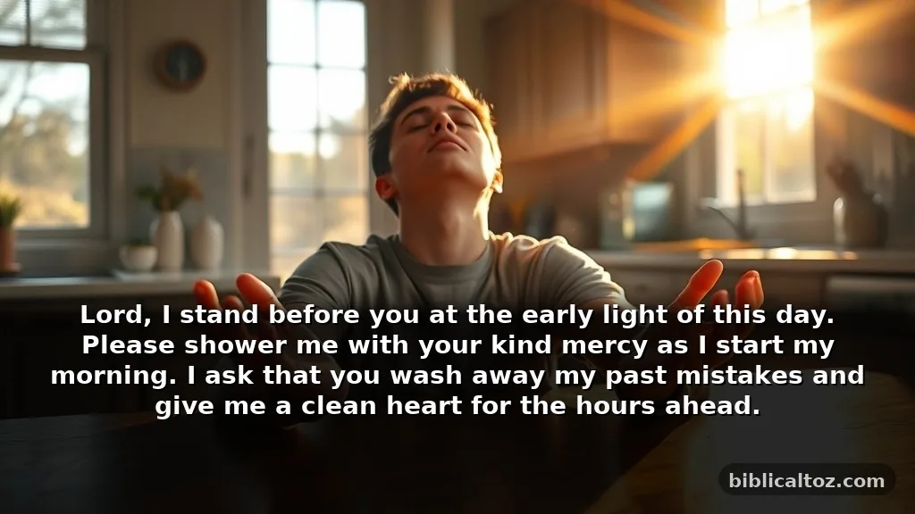 Short Prayer for God's Mercy for Quick Morning Devotion
