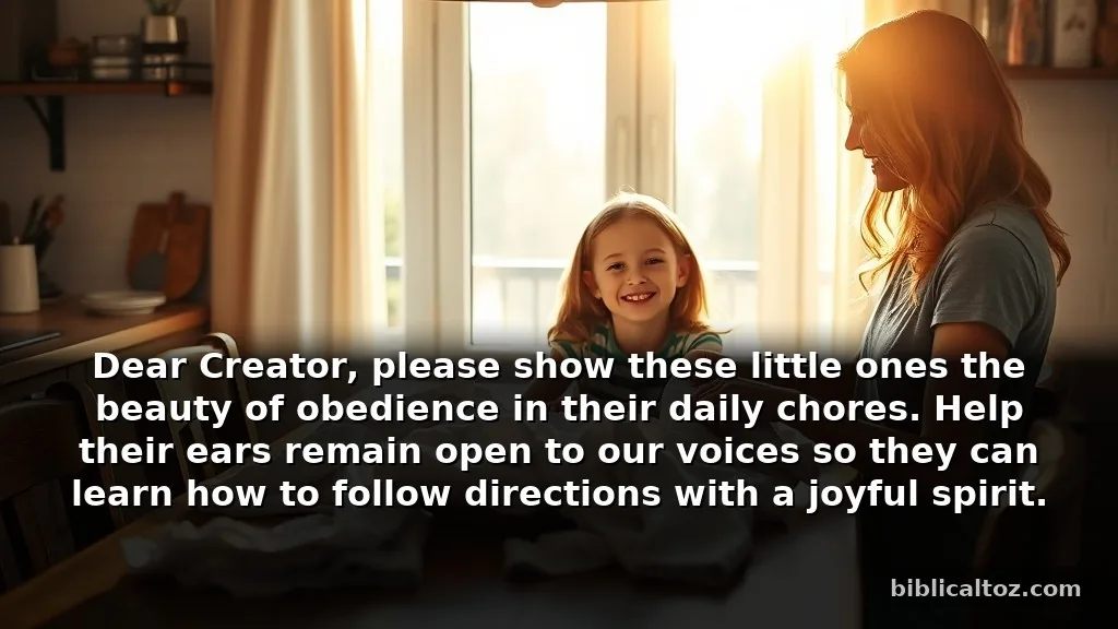 Prayer for God's Will for Kids to Understand Obedience