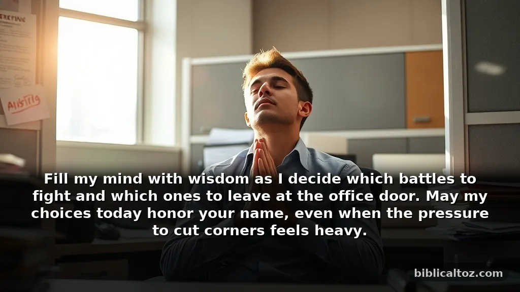 Clever Prayer for Holiness in Difficult Work Environments