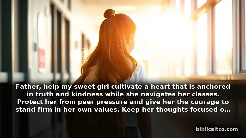 Prayer for my granddaughter protection during her school years