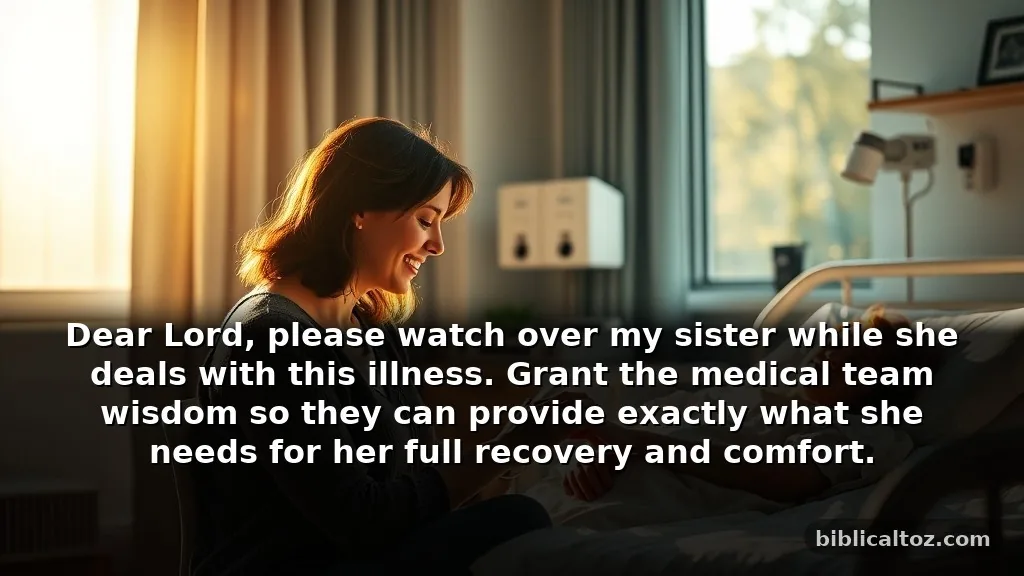 Healing prayer for my sister when she is unwell