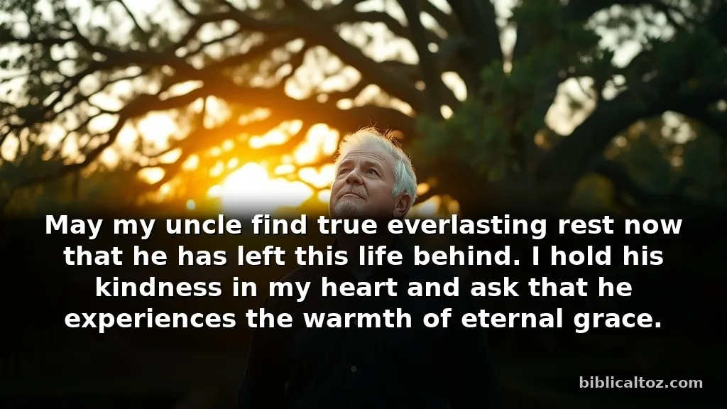 Prayer for my uncle who passed away