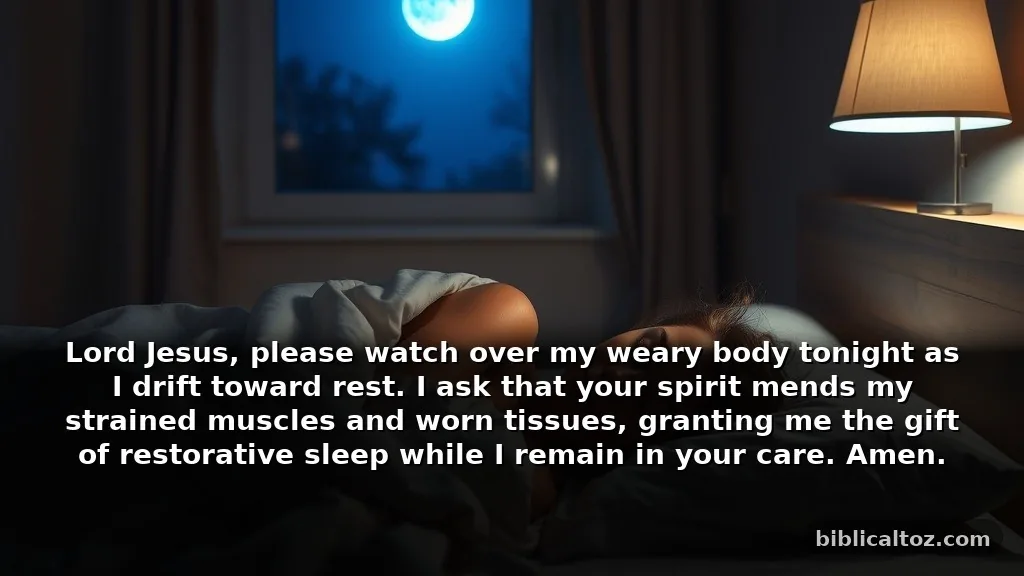 A Heartfelt Prayer for Protection While Sleeping Regarding Healing