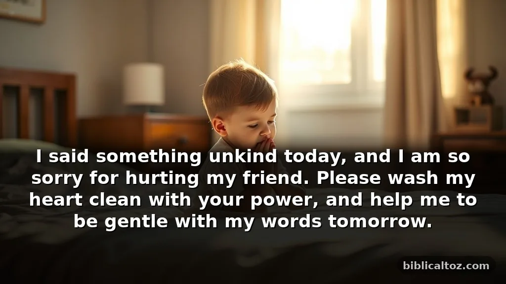 Prayer for Repentance for Kids to Understand Forgiveness