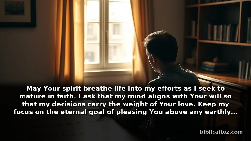 Best prayer for spiritual maturity using bible scriptures