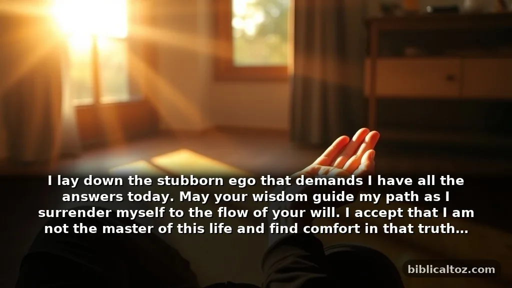 Meaningful Prayer for Surrender to God About Letting Go of Control