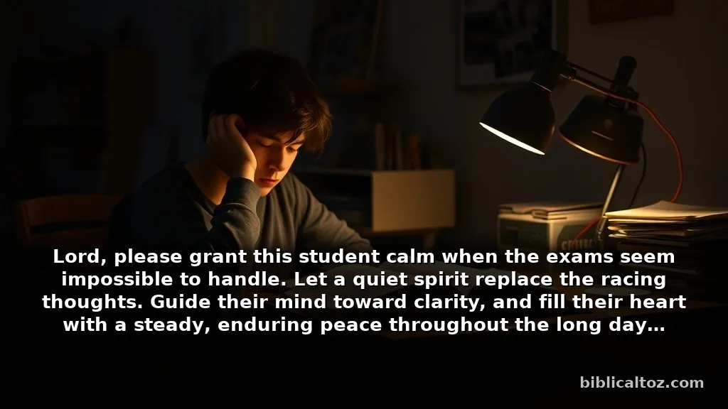 Short Prayer for Teenagers About School Stress