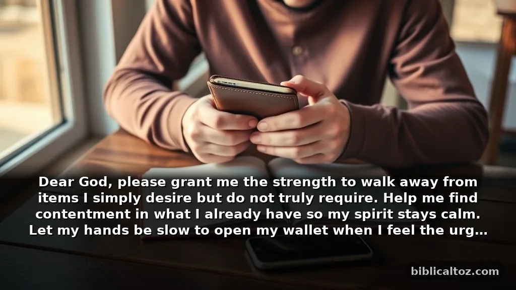 A heartfelt prayer for wisdom with money to stop overspending