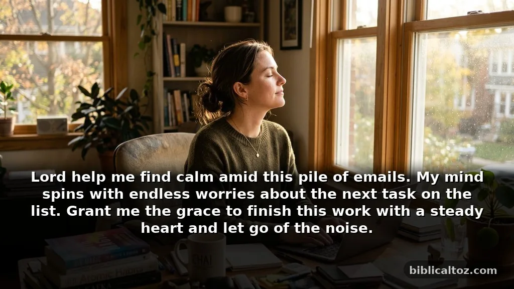 Short Prayers for Peace of Mind in Overthinking During Busy Workdays