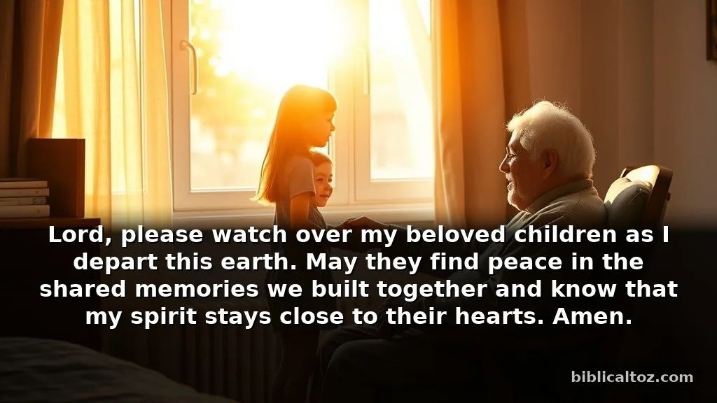 Poignant prayers for the final moments of life for a parent leaving their family behind