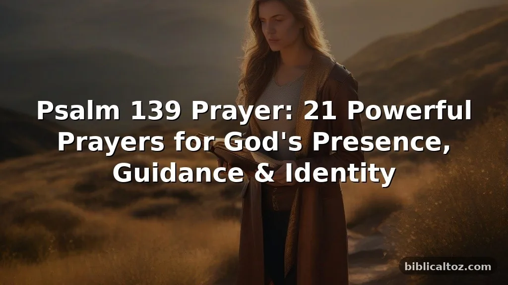 Psalm 139 Prayer: 21 Powerful Prayers for God's Presence, Guidance & Identity