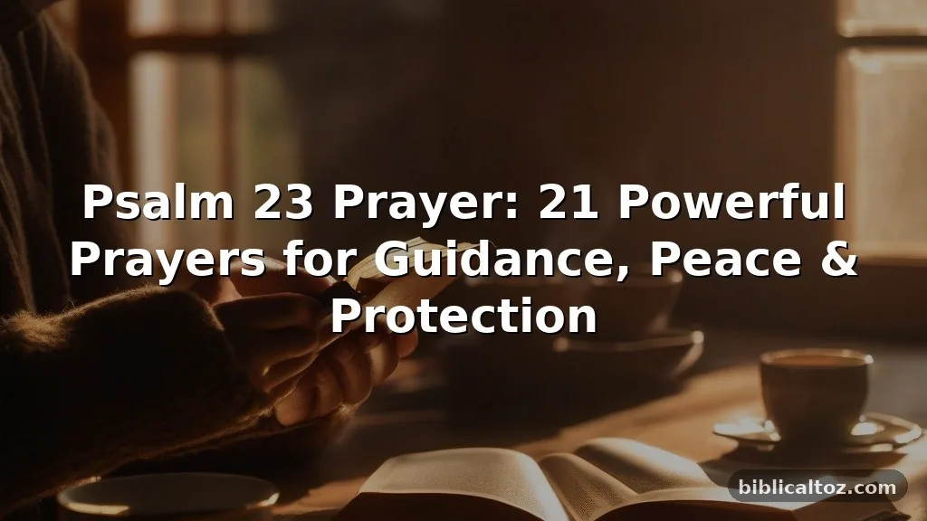 Psalm 23 Prayer: 21 Powerful Prayers for Guidance, Peace & Protection