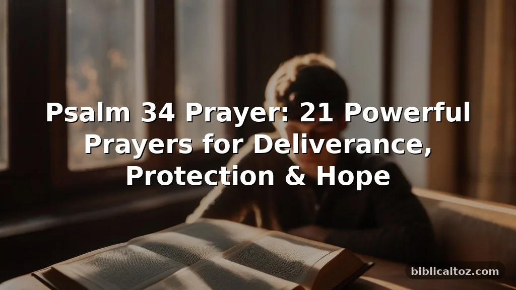 Psalm 34 Prayer: 21 Powerful Prayers for Deliverance, Protection & Hope