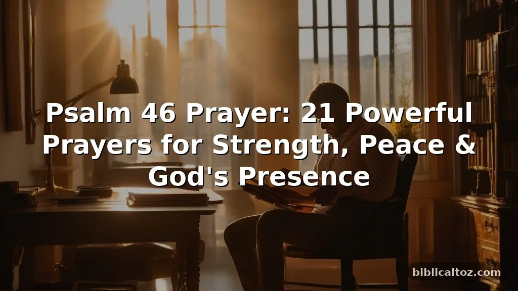 Psalm 46 Prayer: 21 Powerful Prayers for Strength, Peace & God's Presence