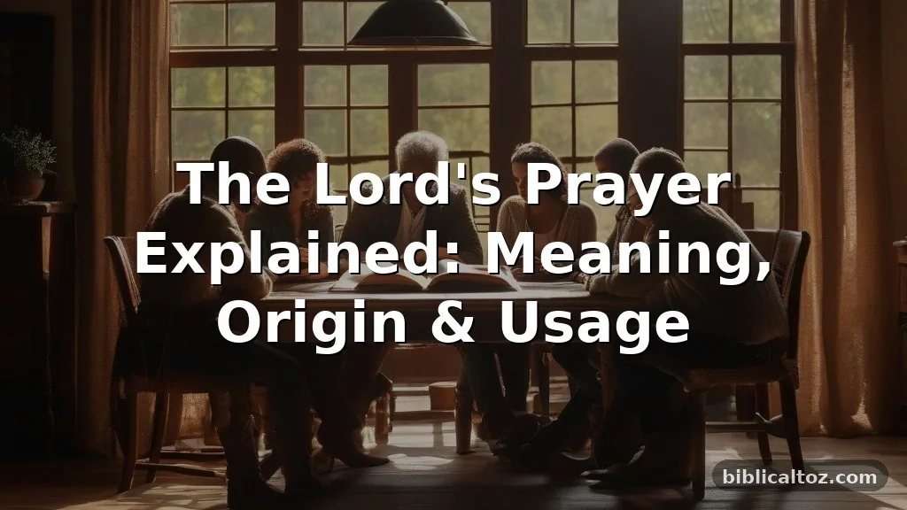 The Lord's Prayer Explained