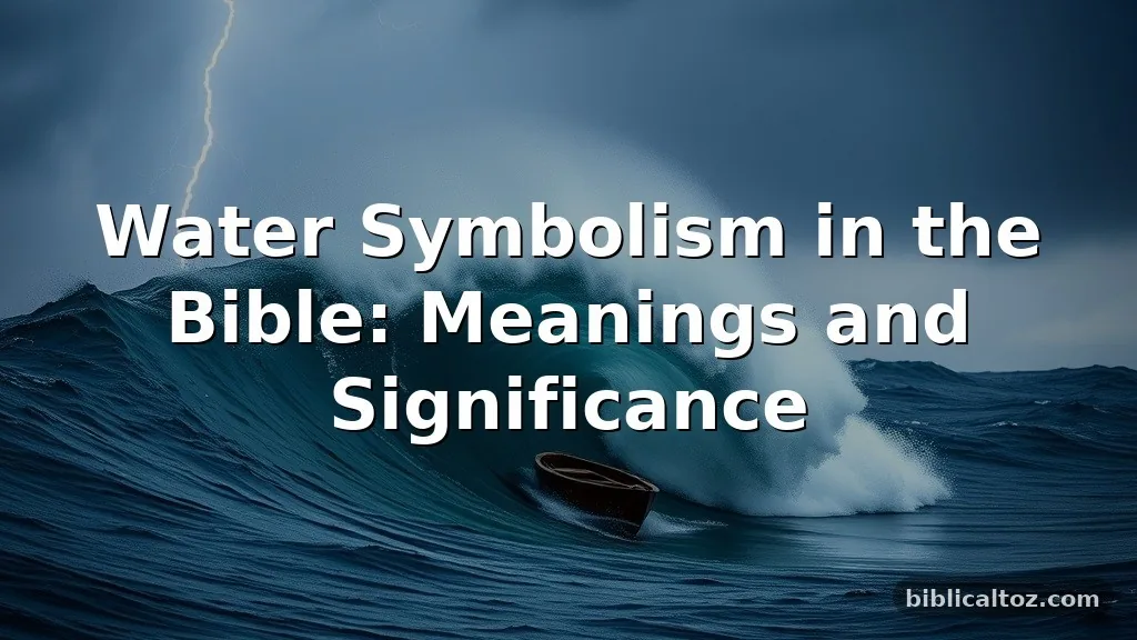 water symbolism in the Bible
